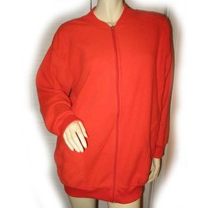 VIntage Womens Zipper Zip Sweater Fleece Jacket M